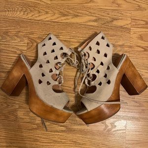 Bootie Style Lace Up Platforms